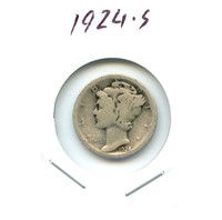 1924-S Mercury Silver Dime