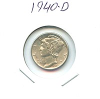 1940-D Mercury Silver Dime