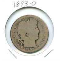 1893-O Barber Silver Half Dollar