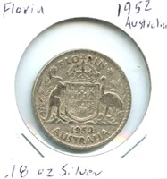 Florin Australia 1952 - .18 oz Silver