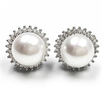 Natural Pearl Earrings 925 Silver