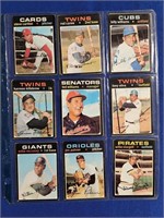 18-1971 HALL OF FAMERS & STARS TOPPS BASEBALL