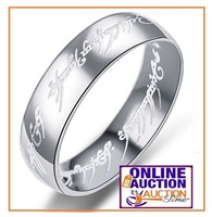 Lord of the Rings Silver Tungsten 6mm SZ 10