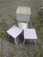Small Stools and a Plant Stand