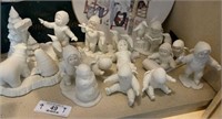 Lot of 10 Snow babies Figurines