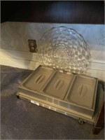 Large Crystal Tray and Warmer