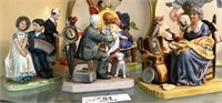 6 Norman Rockwell Figurines