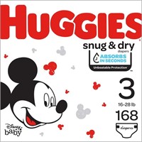 Huggies Snug & Dry Diapers, Size 3, 168 ct
