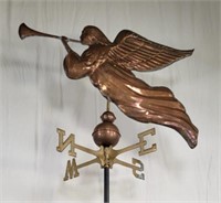 Heralding Angel Copper Weathervane on Stand