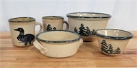5pc Grouping of Mmroe Pottery Dishware