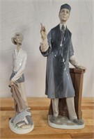 2 pc Lladro Porcelain Figures