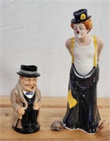 2pc Royal Doulton Porcelain Figures
