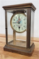 Vermont Clock Co Crystal Regulator Shelf Clock