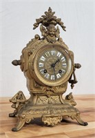 19th Century French Gilt Metal Mantle Clock