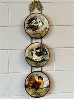 Wall hanger & rooster plates