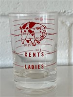4 oz vintage gents ladies pig glass