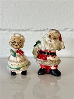 Lefton Vintage Santa And Mrs. Claus Salt & PePaper