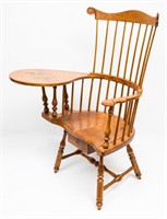 Tiger Maple Windsor Writing Armchair by RDL