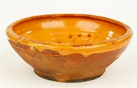 Redware Bowl with Slip Decoration