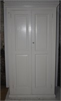 19th C White Painted Cupboard