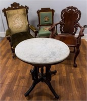 Victorian Furniture / Marble Top Table
