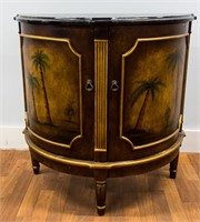 Asian Style Demi Lune Side Table