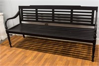Traditional Garden Bench with Black Frame