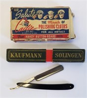 Vintage Polishing Cloths & German Shave Knife