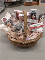 Basket of Craft Dolls