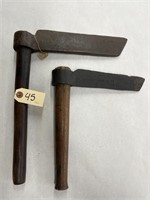 (2) Antique Splitting Froe