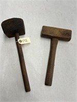 (2) Wooden Mallets