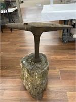 Portable Log Anvil Stand w/ Anvil Hardy