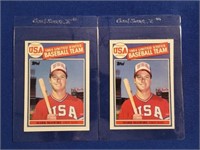 2-1985 TOPPS MARK MCGWIRE ROOKIE CARDS