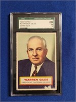 1956 TOPPS #2 WARREN GILES SGC 5