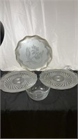 Serving bowl and trays