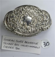 Sterling silver trinket box