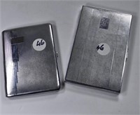Two silver plate cigarette cases