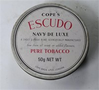 Cope's Escudo Navy Delux Pure Tobacco tin