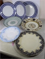 Qty of Dinner Plates 5 are blue white china