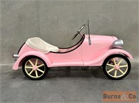 Retro Vintage Style Pink Austin 7 Coupe Pedal Car