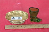 Vintage Soap Dish & Glass Slipper