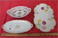 Antique Serving Dishes x 3