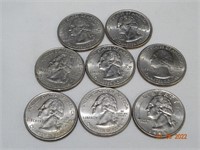 8 Various Anerican Quarters