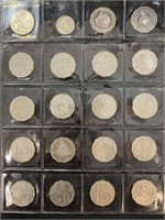 19 Various 50 cent coins inc round 1966