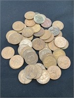 50 various Penny's 1938 - 1964 Australian
