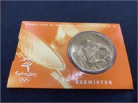 Australian olympic Badminton $5 coin 14 of 28