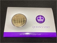 2011 $5 uncirculated Queen's visit Coin