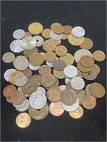 Large bundle of various aged world coins