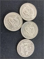 1922,1948,1957 & 1961 shillings