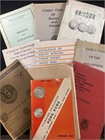 10 various coin & note books